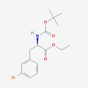 molecular formula C16H22BrNO4 B8098239 N-Boc-3-bromo-D-phenylalanine ethyl ester 