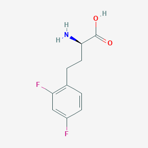 molecular formula C10H11F2NO2 B8098252 2,4-Difluoro-D-homophenylalanine 