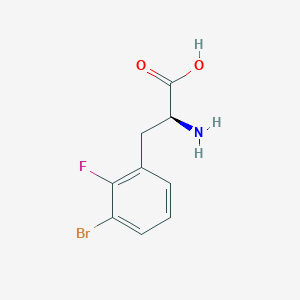 molecular formula C9H9BrFNO2 B8098283 3-Bromo-2-fluoro-L-phenylalanine 