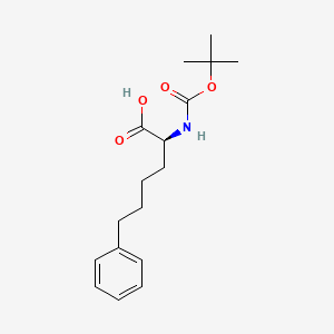 molecular formula C17H25NO4 B8098301 Boc-(s)-2-amino-6-phenylhexanoicacid 