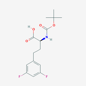 molecular formula C15H19F2NO4 B8098304 (S)-a-(Boc-amino)-3,5-difluorobenzenebutanoic acid 