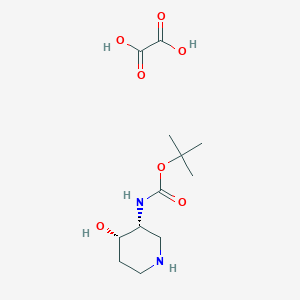Oxalic acid tert-butyl n-[(3r,4s)-4-hydroxypiperidin-3-yl]carbamate