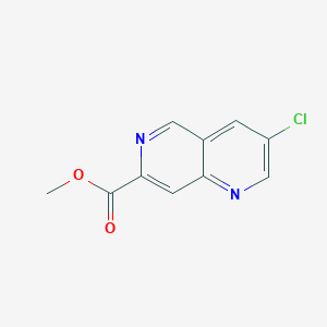 molecular formula C10H7ClN2O2 B8098326 Methyl 3-chloro-1,6-naphthyridine-7-carboxylate 