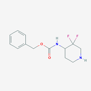 molecular formula C13H16F2N2O2 B8098378 benzyl 3,3-Difluoropiperidin-4-ylcarbamate 
