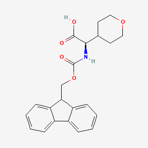 molecular formula C22H23NO5 B8098384 (R)-a-(Fmoc-amino)-tetrahydro-2H-pyran-4-acetic acid 