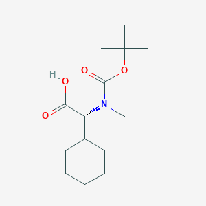 molecular formula C14H25NO4 B8098399 (R)-a-(N-Boc-N-methylamino)cyclohexaneacetic acid 