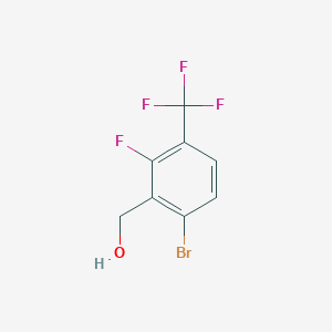 molecular formula C8H5BrF4O B8098414 (6-Bromo-2-fluoro-3-(trifluoromethyl)phenyl)methanol 