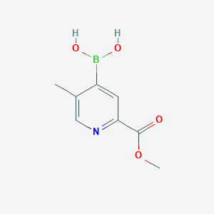 molecular formula C8H10BNO4 B8098418 2-(Methoxycarbonyl)-5-methylpyridine-4-boronic acid 