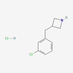 molecular formula C10H13Cl2N B8098449 3-(3-Chlorobenzyl)azetidine hydrochloride 
