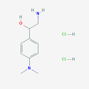 molecular formula C10H18Cl2N2O B8098468 2-Amino-1-(4-dimethylamino-phenyl)ethanol 2HCl 