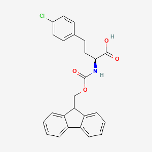 molecular formula C25H22ClNO4 B8098472 N-Fmoc-4-chloro-L-homophenylalanine 