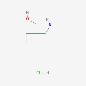 molecular formula C7H16ClNO B8098478 {1-[(Methylamino)methyl]cyclobutyl}methanol hydrochloride CAS No. 2227206-73-5