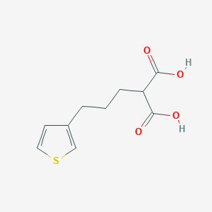 molecular formula C10H12O4S B8098485 2-[3-(3-Thienyl)propyl]propanedioic acid 