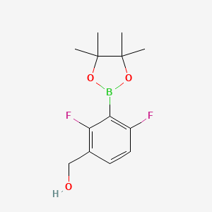 molecular formula C13H17BF2O3 B8098526 2,6-Difluoro-3-hydroxymethylphenylboronic acid pinacol ester 