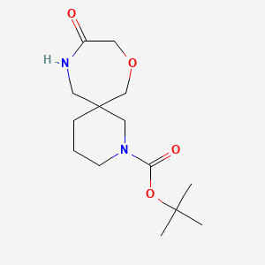 molecular formula C14H24N2O4 B8098625 Tert-Butyl 10-Oxo-8-Oxa-2,11-Diazaspiro[5.6]Dodecane-2-Carboxylate 