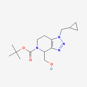 molecular formula C15H24N4O3 B8098633 Tert-Butyl 1-(Cyclopropylmethyl)-4-(Hydroxymethyl)-6,7-Dihydro-1H-[1,2,3]Triazolo[4,5-C]Pyridine-5(4H)-Carboxylate 