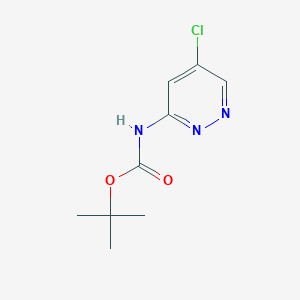 molecular formula C9H12ClN3O2 B8098695 tert-butyl N-(5-chloropyridazin-3-yl)carbamate 
