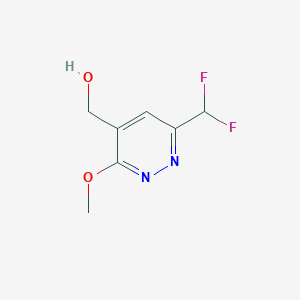 molecular formula C7H8F2N2O2 B8098703 [6-(Difluoromethyl)-3-methoxypyridazin-4-yl]methanol 