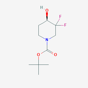molecular formula C10H17F2NO3 B8098719 (R)-tert-Butyl 3,3-difluoro-4-hydroxypiperidine-1-carboxylate 