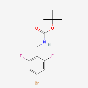molecular formula C12H14BrF2NO2 B8098744 叔丁基（4-溴-2，6-二氟苄基）氨基甲酸酯 