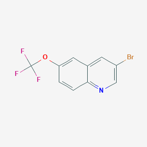 molecular formula C10H5BrF3NO B8098772 3-Bromo-6-(trifluoromethoxy)quinoline 