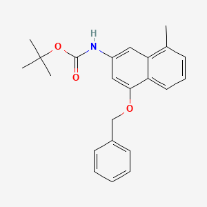 molecular formula C23H25NO3 B8098788 tert-Butyl (4-(benzyloxy)-8-methylnaphthalen-2-yl)carbamate CAS No. 1662687-76-4