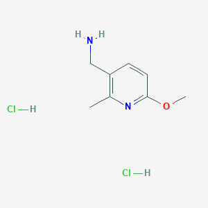 molecular formula C8H14Cl2N2O B8098811 (6-Methoxy-2-methylpyridin-3-yl)methanamine dihydrochloride 