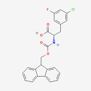 molecular formula C24H19ClFNO4 B8098844 N-Fmoc-5-chloro-3-fluoro-L-phenylalanine 