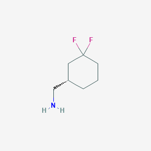 molecular formula C7H13F2N B8098902 [(1S)-3,3-difluorocyclohexyl]methanamine 
