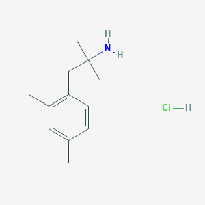 molecular formula C12H20ClN B8098918 1-(2,4-Dimethylphenyl)-2-methylpropan-2-amine hydrochloride 