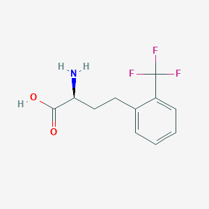 molecular formula C11H12F3NO2 B8098927 2-Trifluoromethyl-L-homophenylalanine 