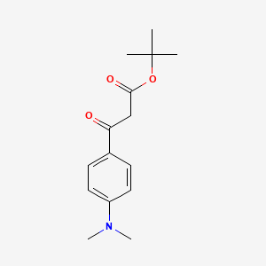 molecular formula C15H21NO3 B8098964 tert-Butyl b-oxo-4-dimethylaminobenzenepropanoate 