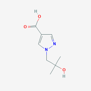 molecular formula C8H12N2O3 B8098977 1-(2-Hydroxy-2-methylpropyl)-1h-pyrazole-4-carboxylic acid 