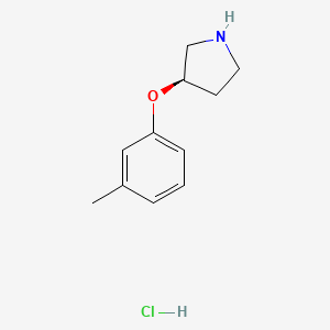 molecular formula C11H16ClNO B8098990 (R)-3-(3-Methylphenoxy)pyrrolidine HCl 