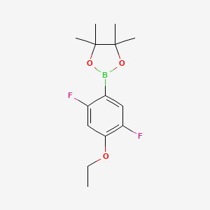 molecular formula C14H19BF2O3 B8098998 2,5-Difluoro-4-ethoxyphenylboronic acid pinacol ester CAS No. 2121512-38-5