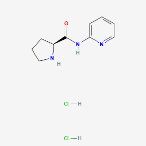 molecular formula C10H15Cl2N3O B8098999 N-2-Pyridinyl-(S)-2-pyrrolidinecarboxamide dihydrochloride 