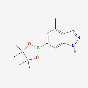 molecular formula C14H19BN2O2 B8099000 4-Methyl-6-(4,4,5,5-tetramethyl-[1,3,2]dioxaborolan-2-yl)-1H-indazole 