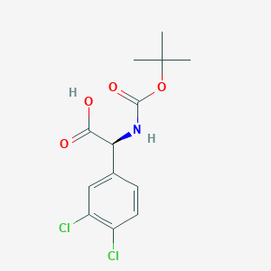 molecular formula C13H15Cl2NO4 B8099032 (S)-N-Boc-2-(3,4-dichlorophenyl)glycine 