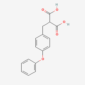 molecular formula C16H14O5 B8099058 2-[(4-Phenoxyphenyl)methyl]propanedioic acid 