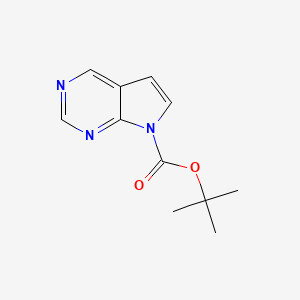 molecular formula C11H13N3O2 B8099085 tert-Butyl pyrrolo[2,3-d]pyrimidine-7-carboxylate 