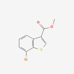 molecular formula C10H7BrO2S B8099097 Methyl 7-bromobenzo[b]thiophene-3-carboxylate 