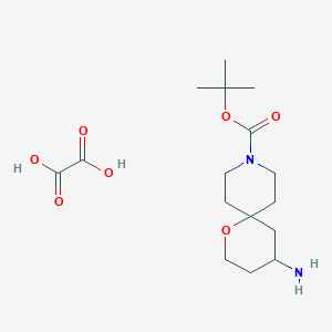 molecular formula C16H28N2O7 B8099119 4-Amino-1-Oxa-9-Aza-Spiro[5.5]Undecane-9-Carboxylicacidtert-Butylester Oxalate 