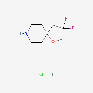 molecular formula C8H14ClF2NO B8099171 3,3-Difluoro-1-oxa-8-aza-spiro[4.5]decane hcl 