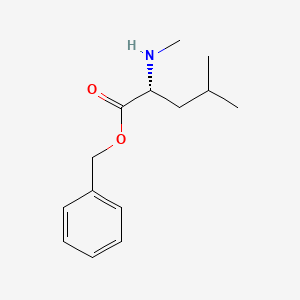 molecular formula C14H21NO2 B8099234 (R)-Benzyl 4-methyl-2-(methylamino)pentanoate 