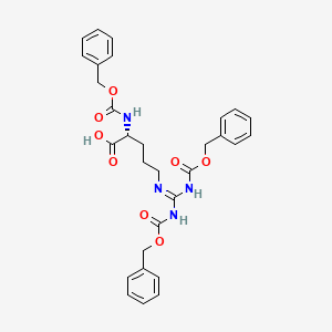 molecular formula C30H32N4O8 B8099263 Z-D-Arg(Cbz)2-OH 
