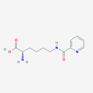molecular formula C12H17N3O3 B8099284 (S)-2-Amino-6-(picolinamido)hexanoic acid 