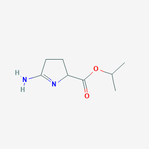 molecular formula C8H14N2O2 B8099326 2H-Pyrrole-2-carboxylic acid, 5-amino-3,4-dihydro-, 1-methylethyl ester CAS No. 1330763-10-4