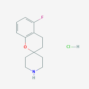 molecular formula C13H17ClFNO B8099329 5-Fluorospiro[chroman-2,4'-piperidine] hydrochloride 