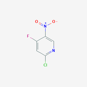 molecular formula C5H2ClFN2O2 B8099371 2-Chloro-4-fluoro-5-nitropyridine 