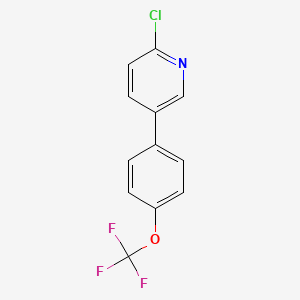 molecular formula C12H7ClF3NO B8099373 2-Chloro-5-(4-(trifluoromethoxy)phenyl)pyridine 